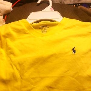 Boys yellow Polo vneck short sleeve shirt
